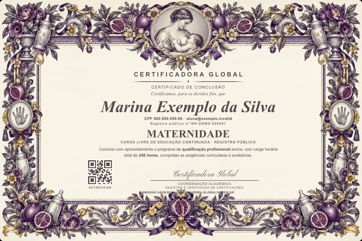 Capa do curso Maternidade