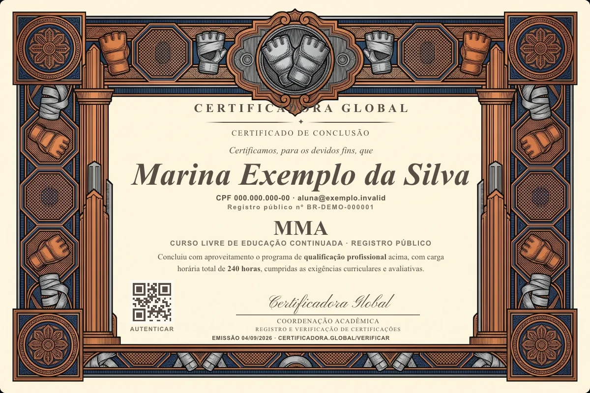 Capa do curso Mma
