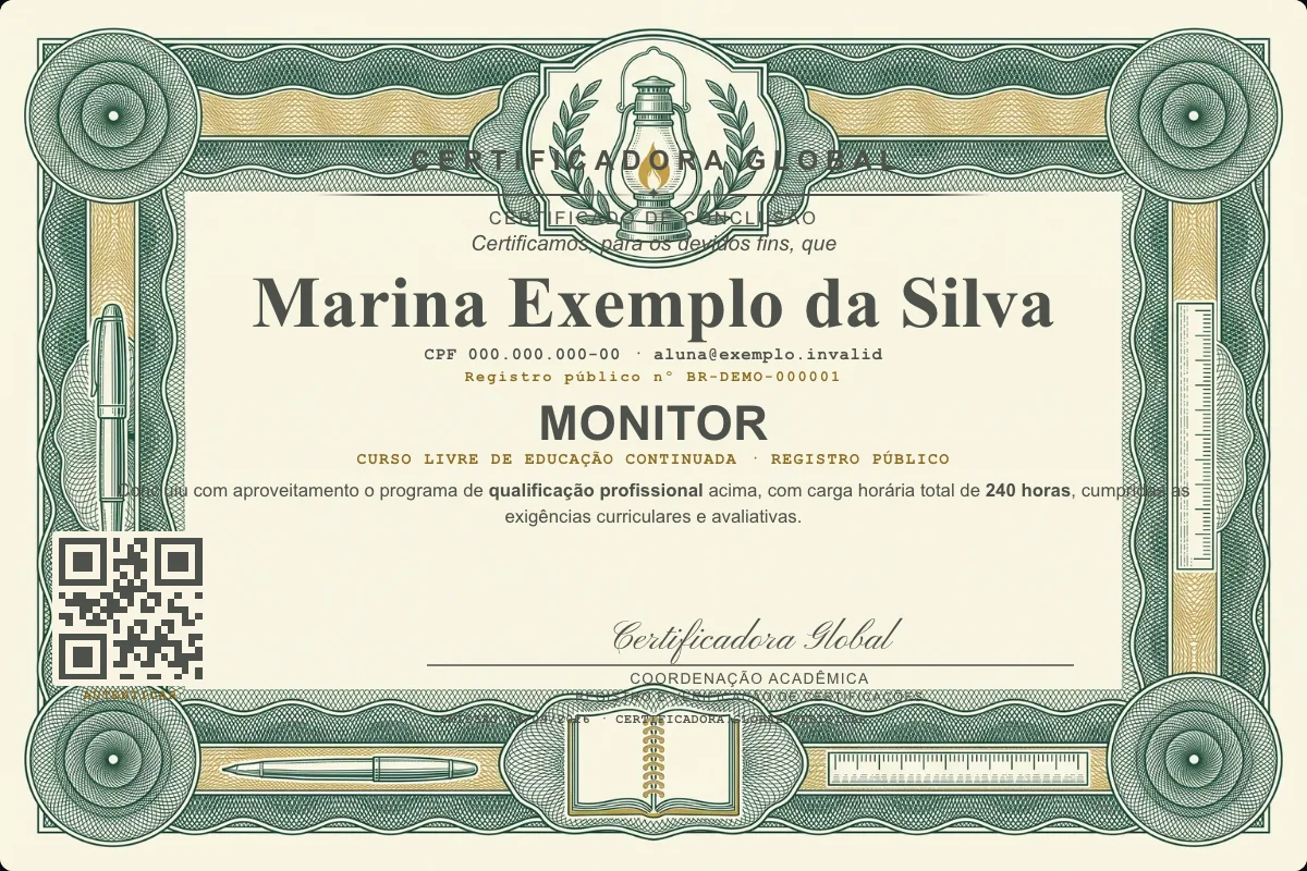 Capa do curso Monitor