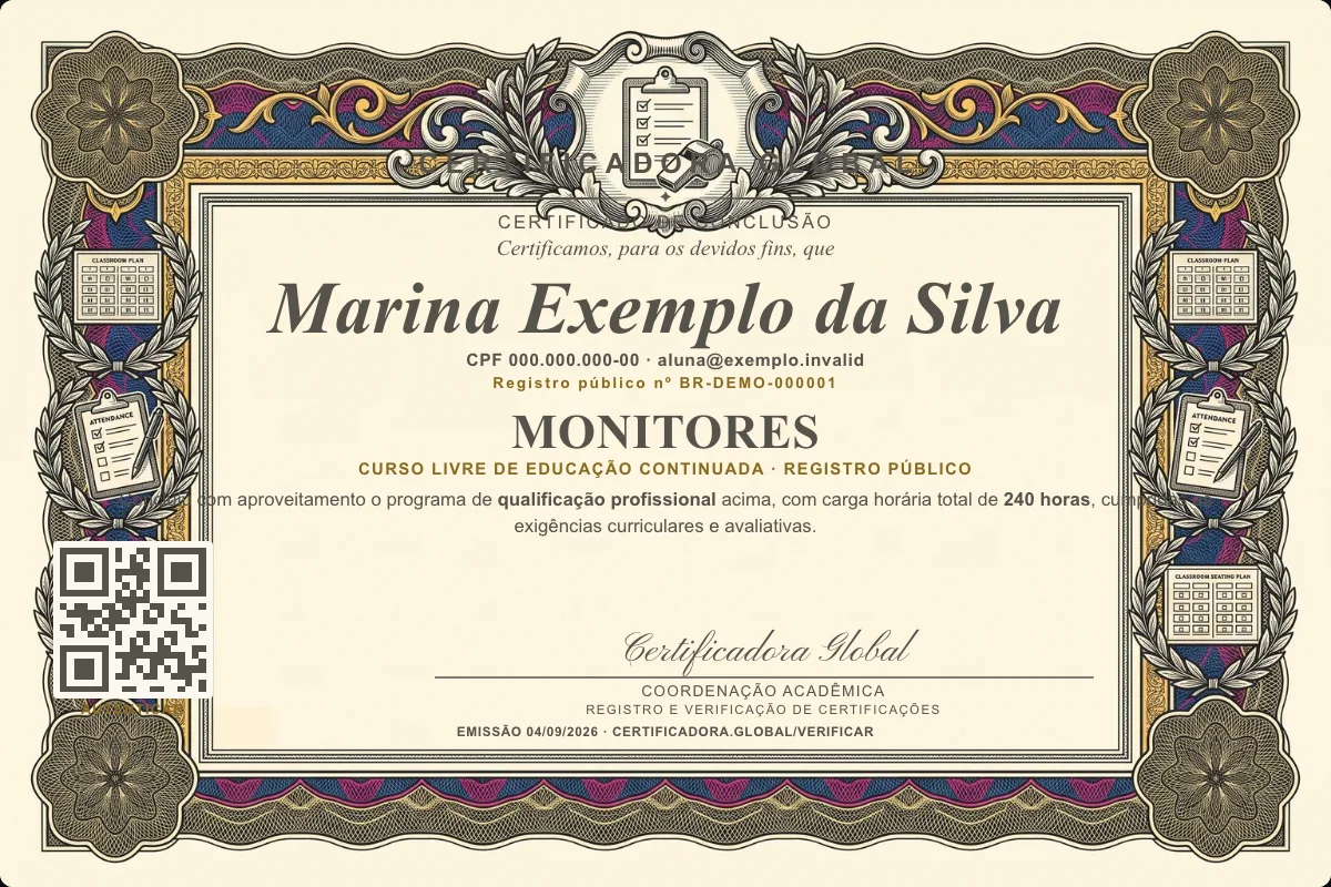 Capa do curso Monitores