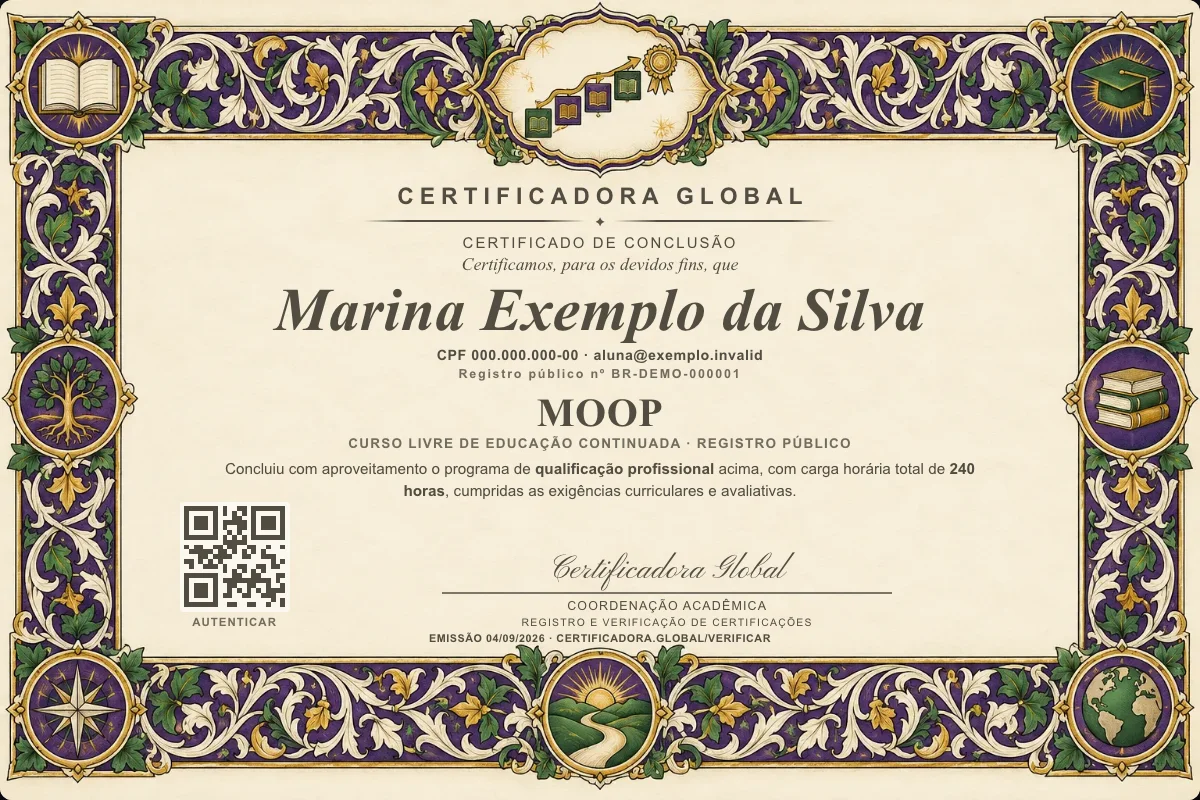 Capa do curso Moop