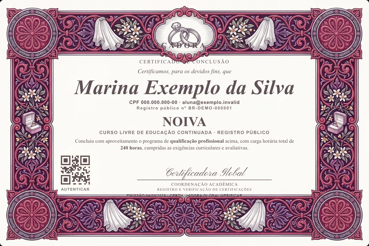 Capa do curso Noiva