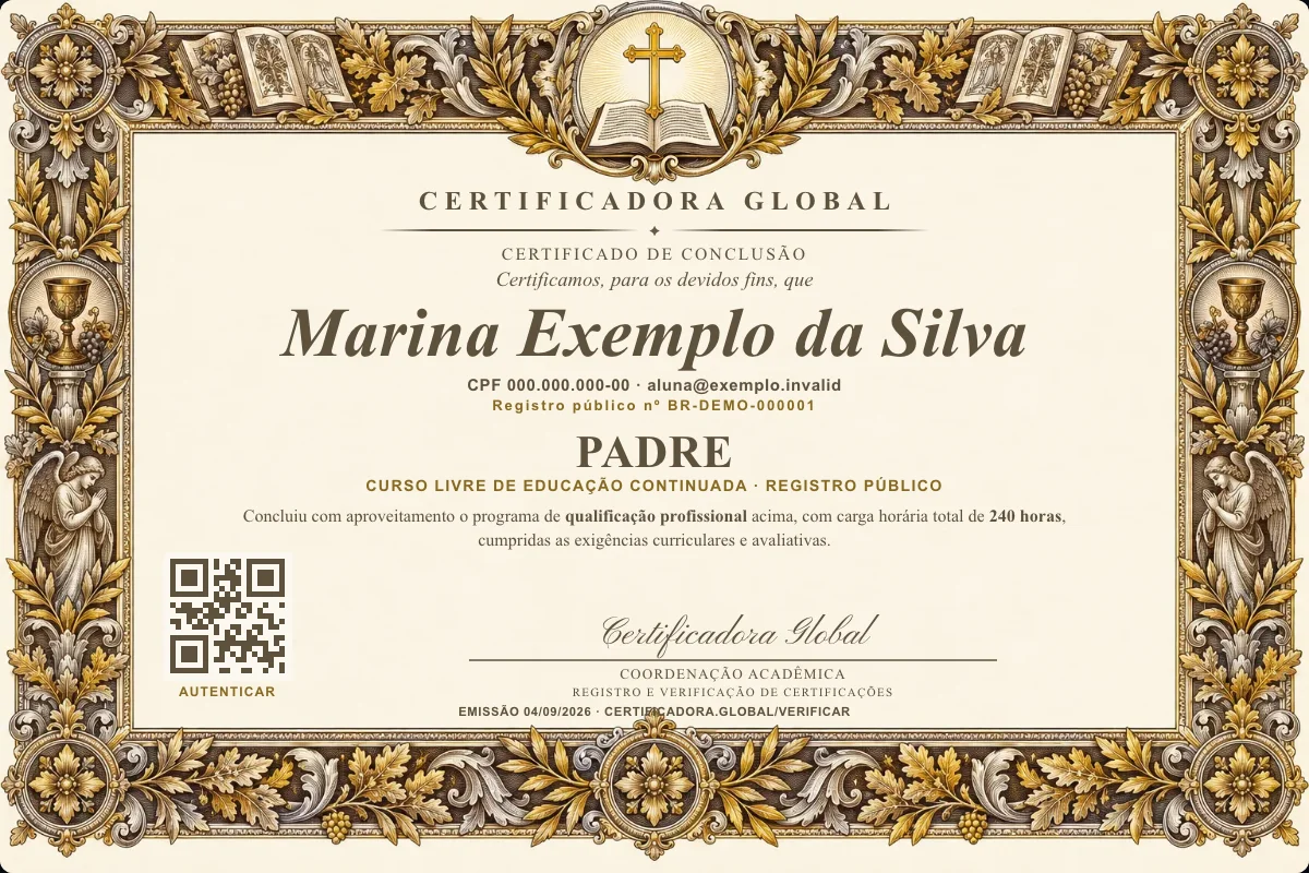 Capa do curso Padre