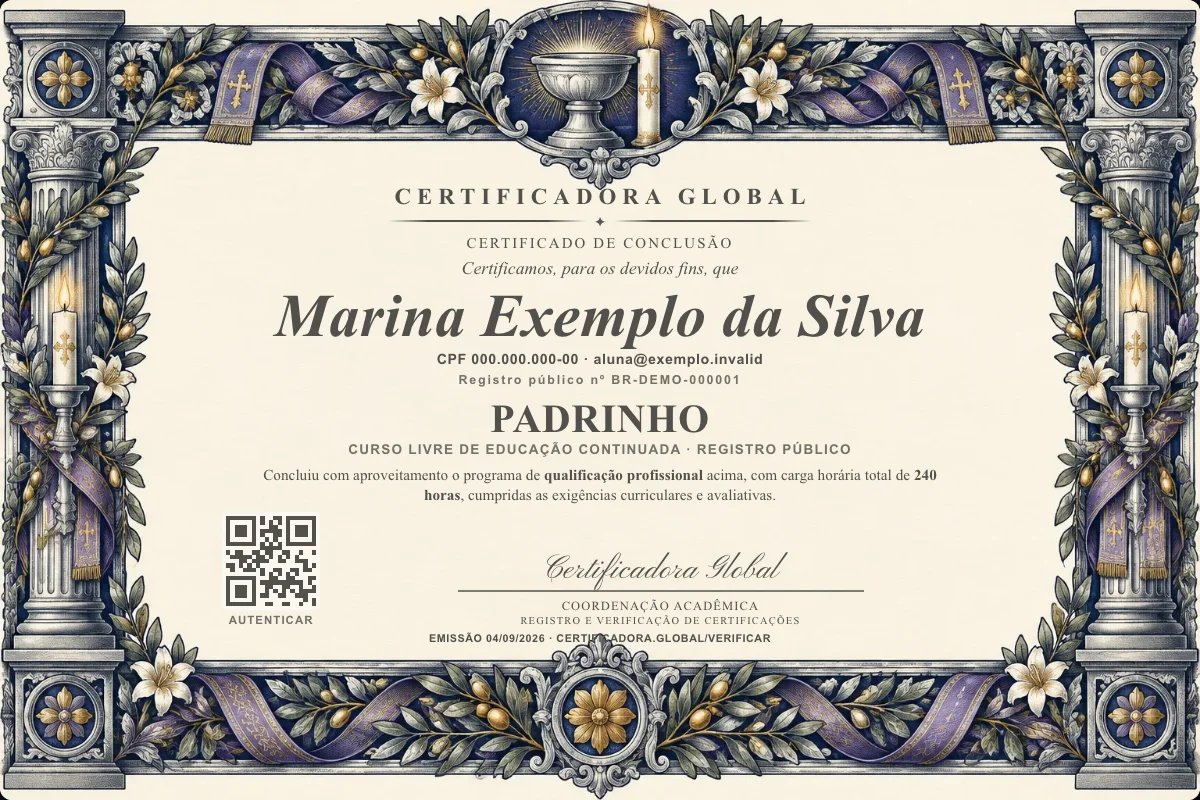 Capa do curso Padrinho