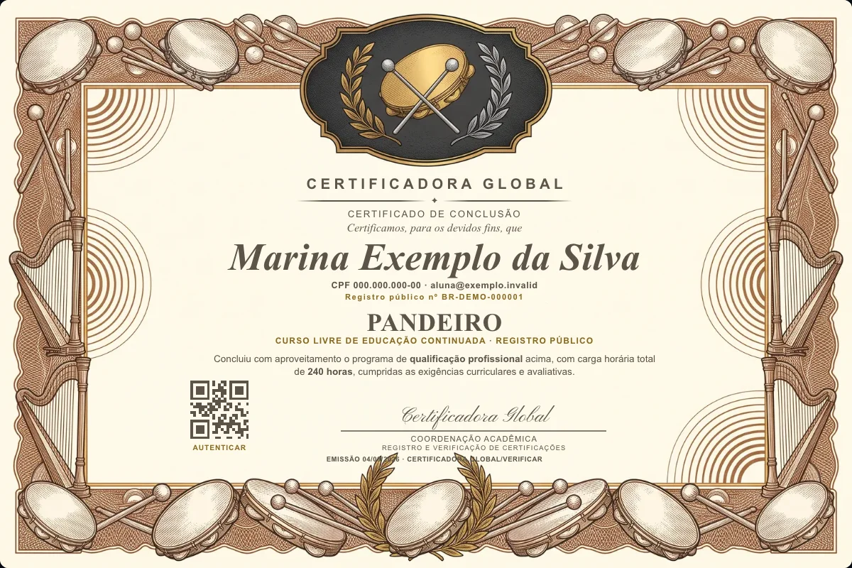 Capa do curso Pandeiro