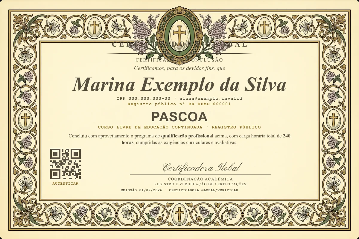 Capa do curso Pascoa