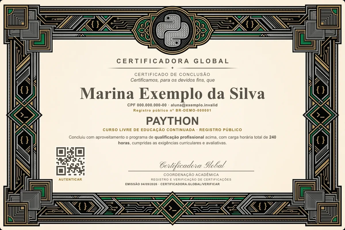 Capa do curso Paython
