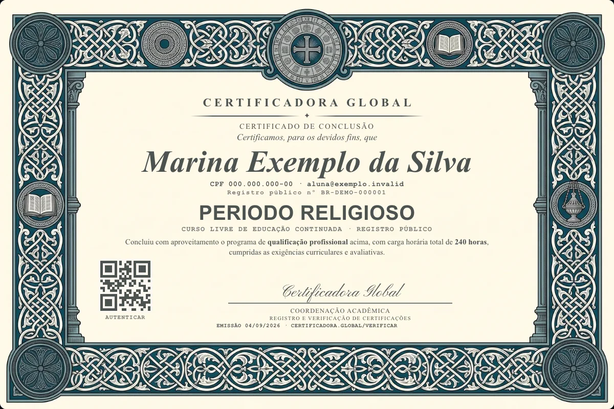 Capa do curso Periodo Religioso