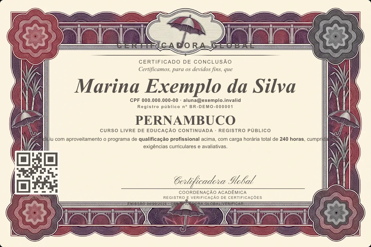 Capa do curso Pernambuco
