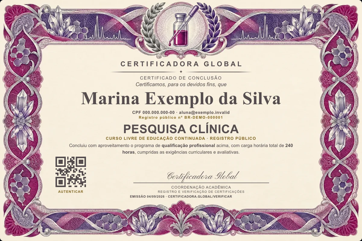 Capa do curso Pesquisa Clínica