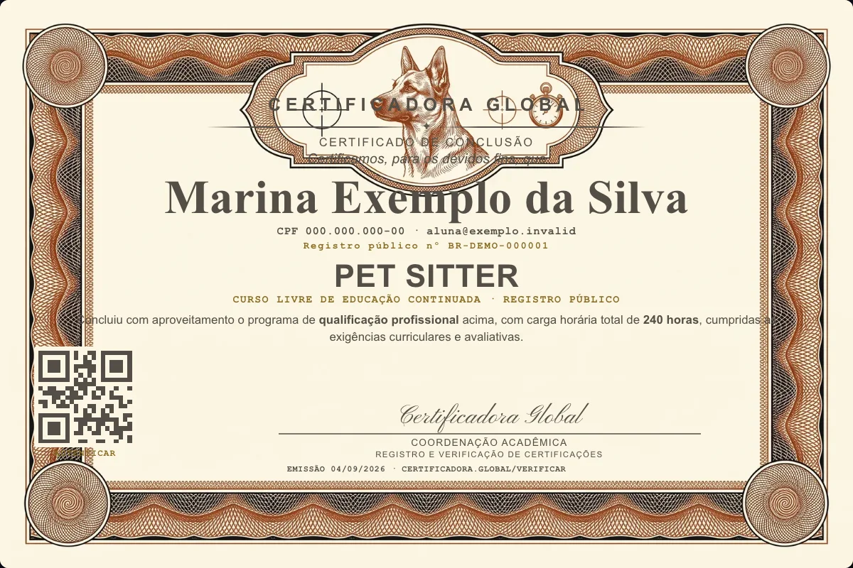 Capa do curso Pet Sitter