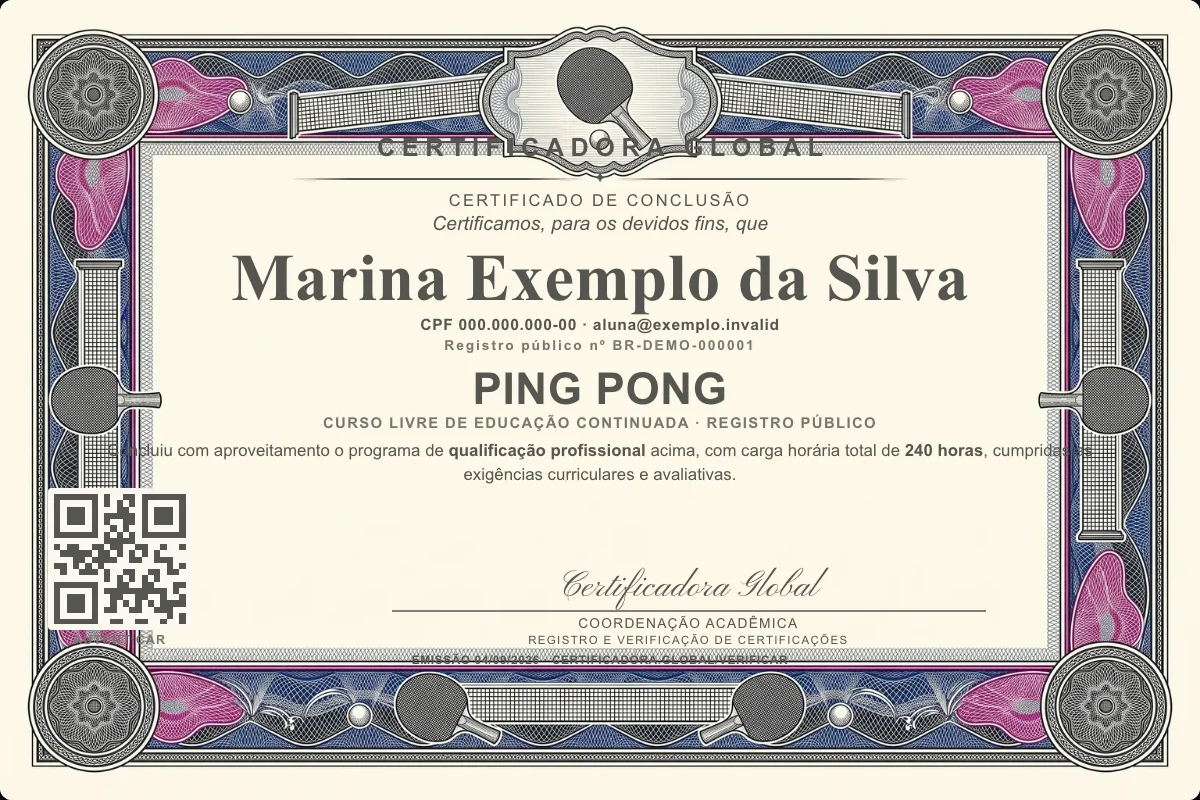 Capa do curso Ping Pong