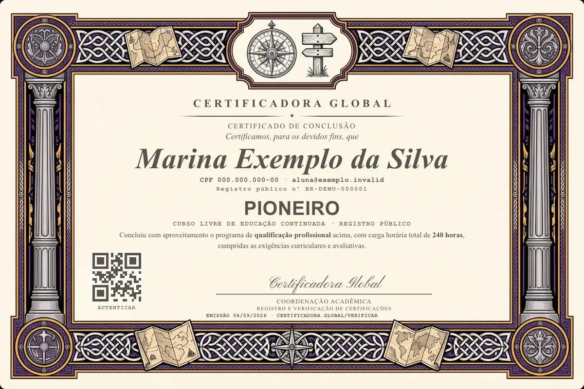Capa do curso Pioneiro