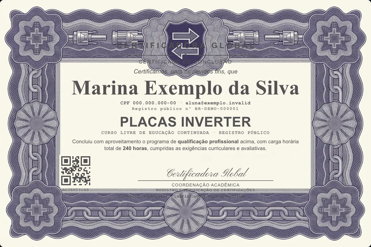 Capa do curso Placas Inverter