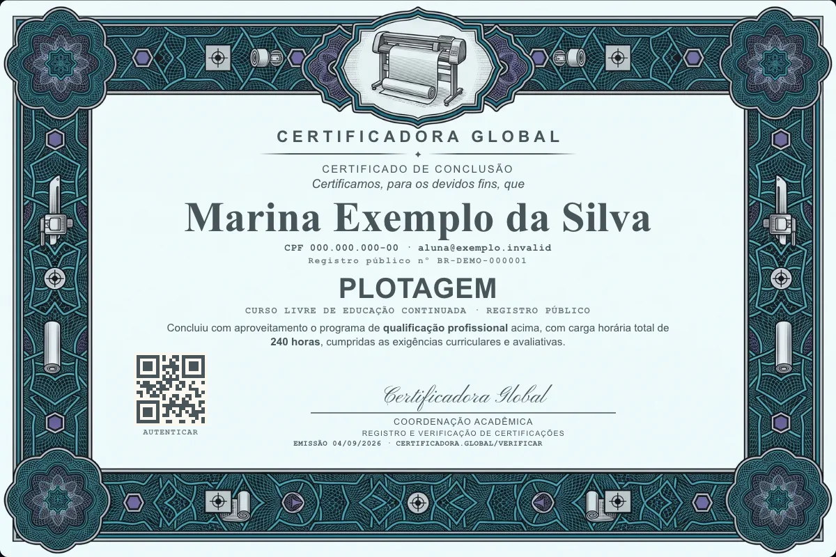 Capa do curso Plotagem
