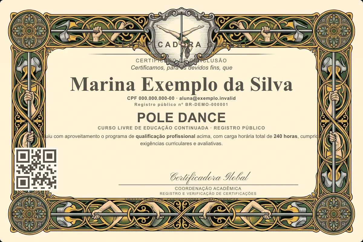 Capa do curso Pole Dance