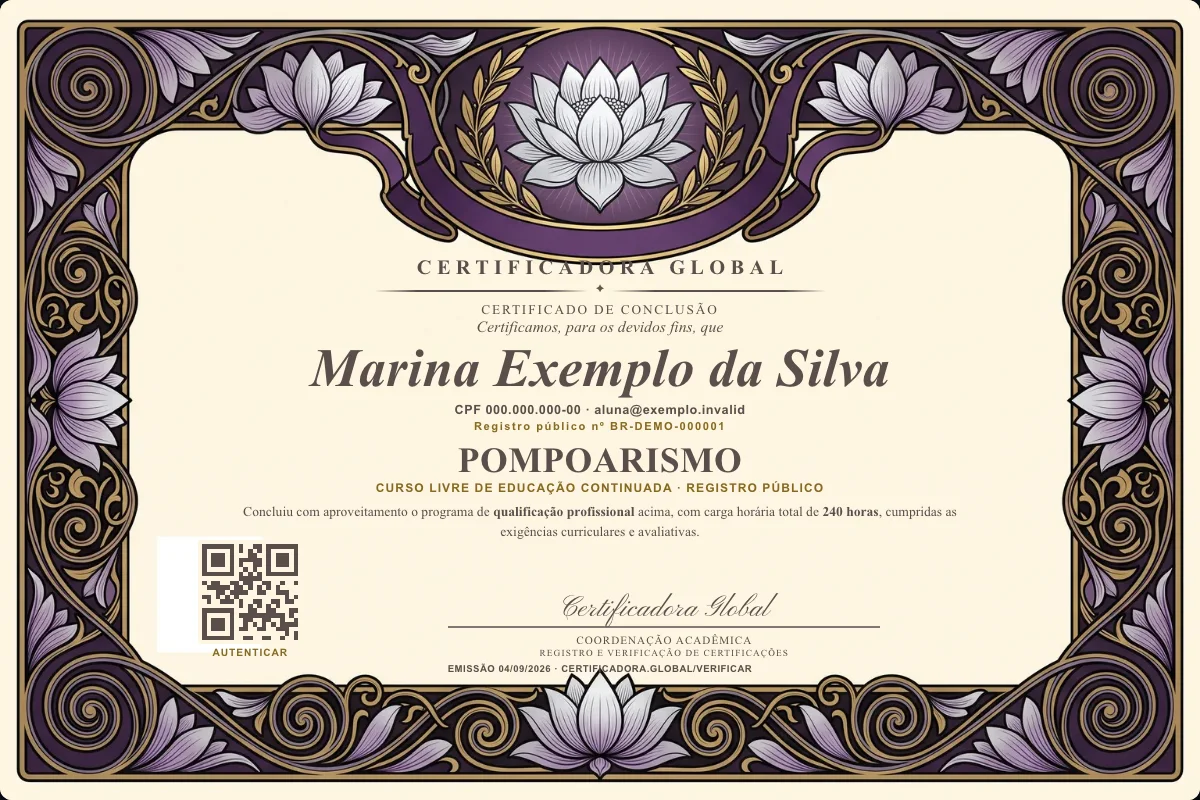 Capa do curso Pompoarismo