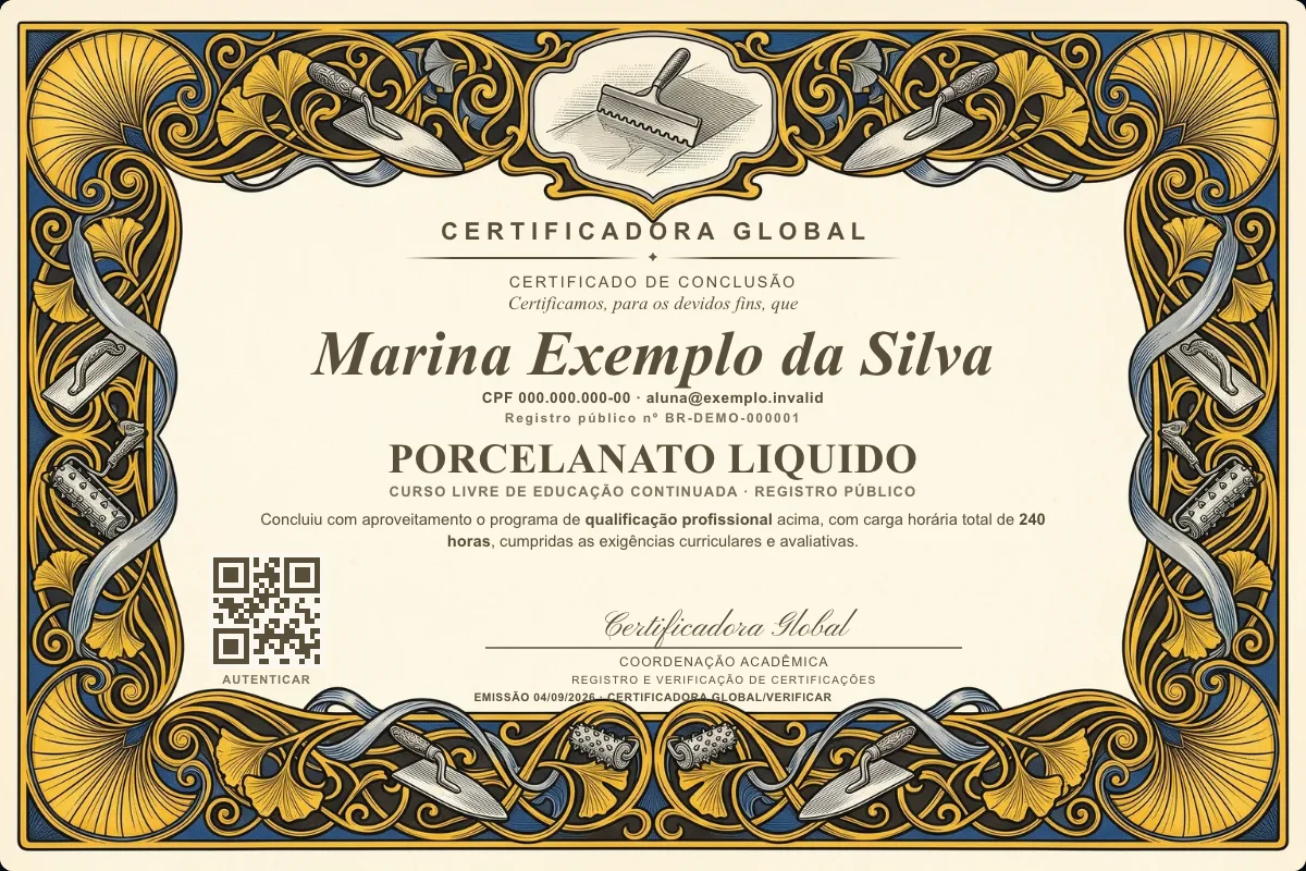Capa do curso Porcelanato Liquido