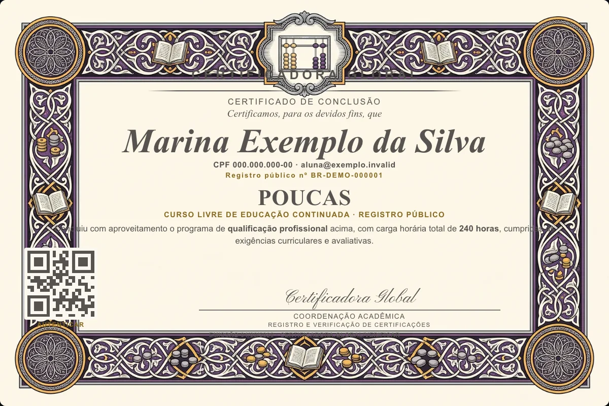 Capa do curso Poucas
