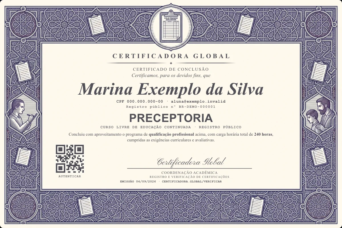 Capa do curso Preceptoria