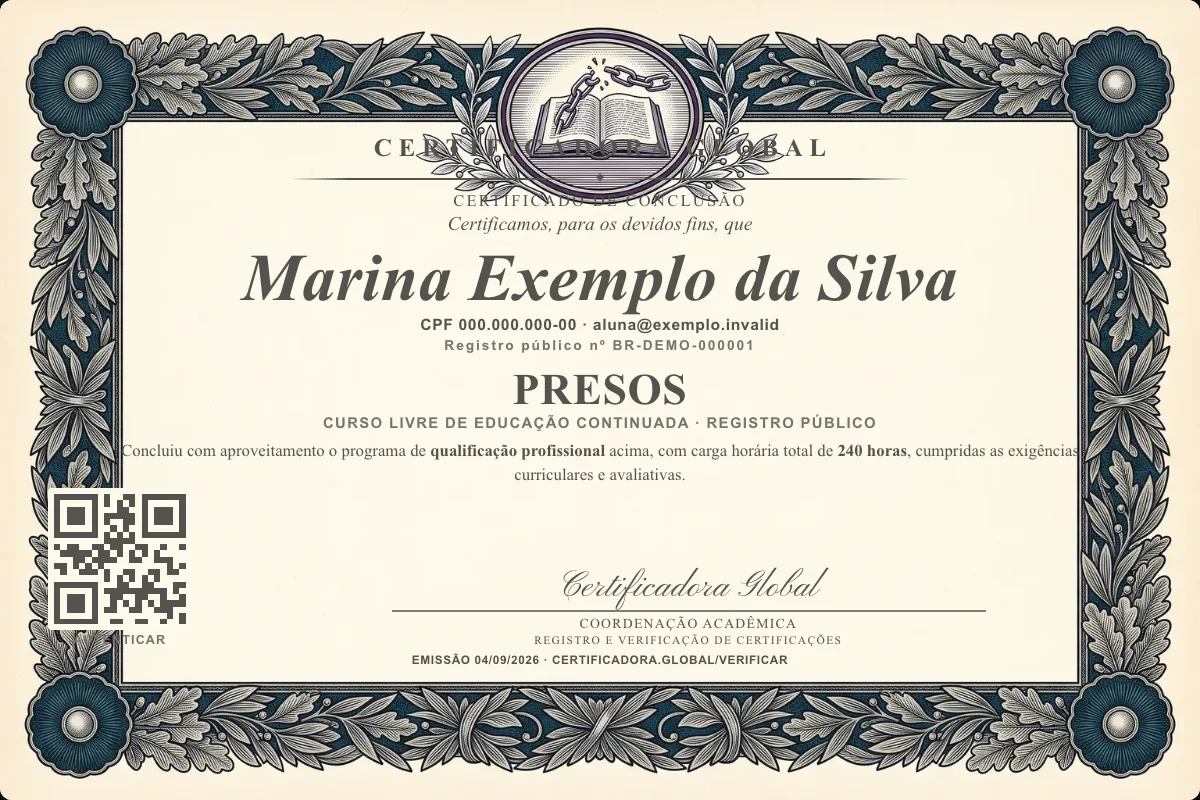 Capa do curso Presos