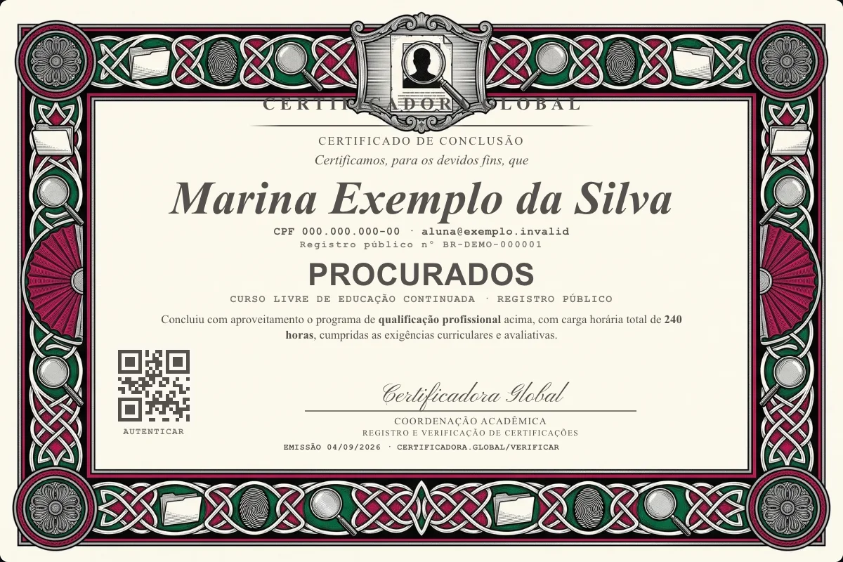 Capa do curso Procurados