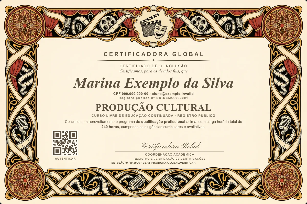 Capa do curso Produção Cultural