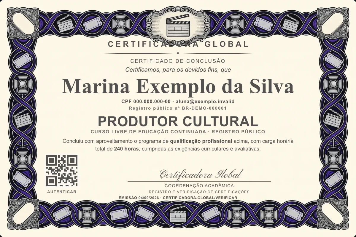 Capa do curso Produtor Cultural