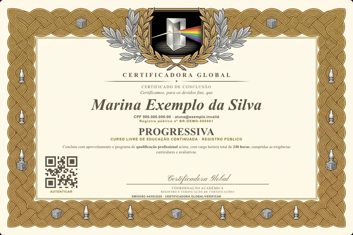 Capa do curso Progressiva