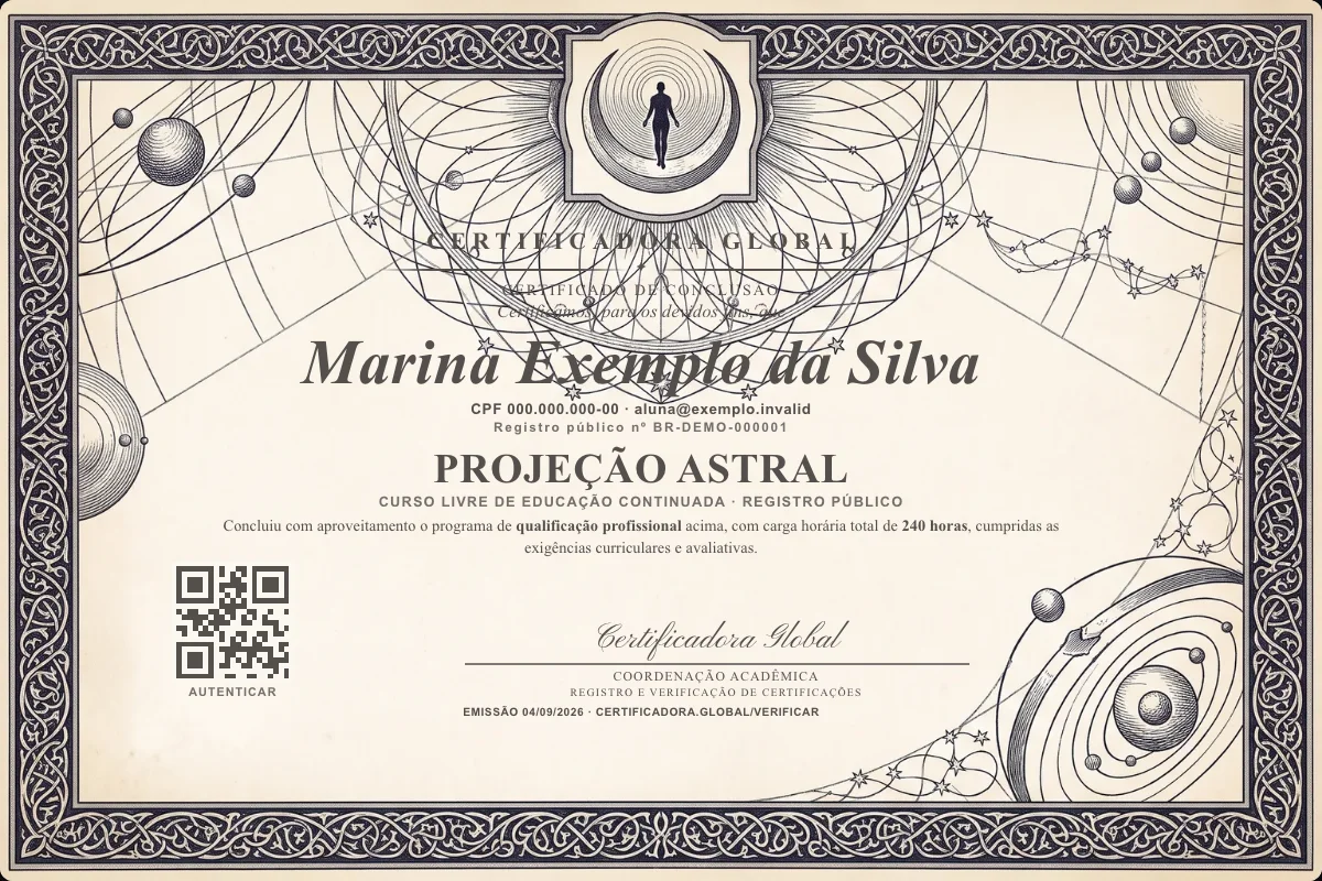 Capa do curso Projeção Astral