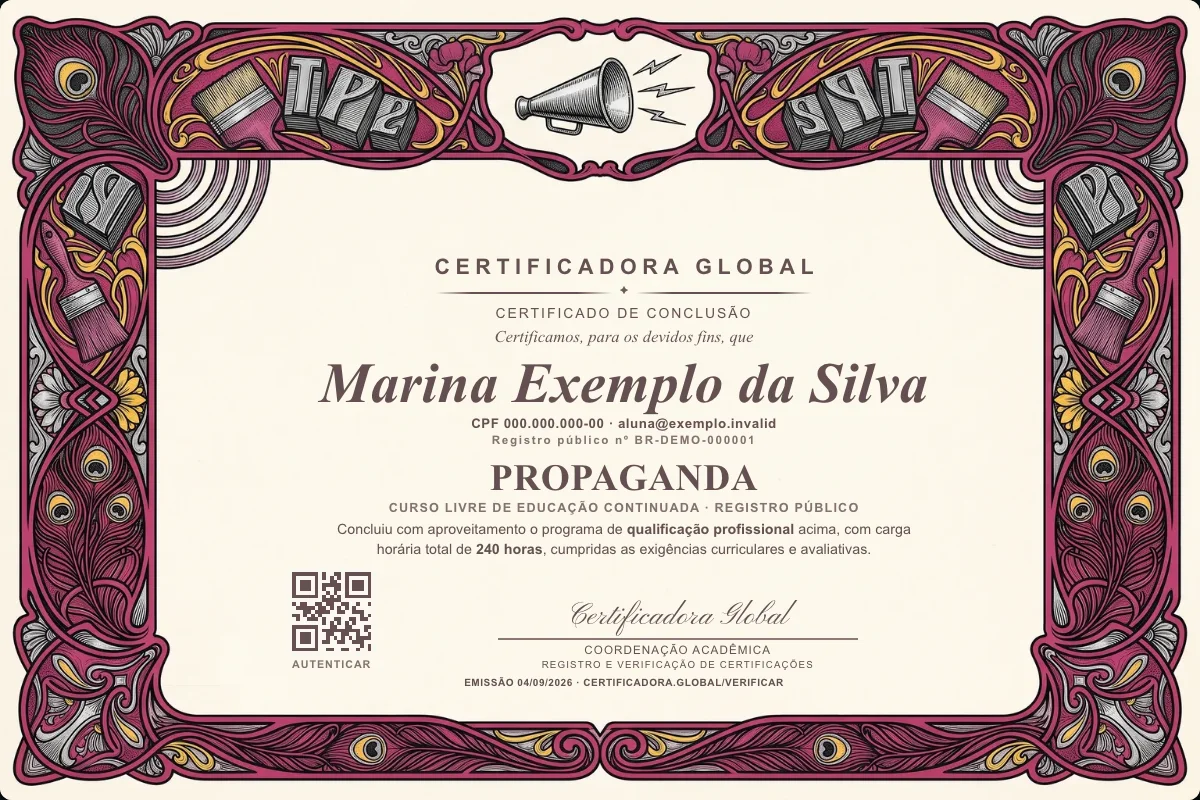 Capa do curso Propaganda