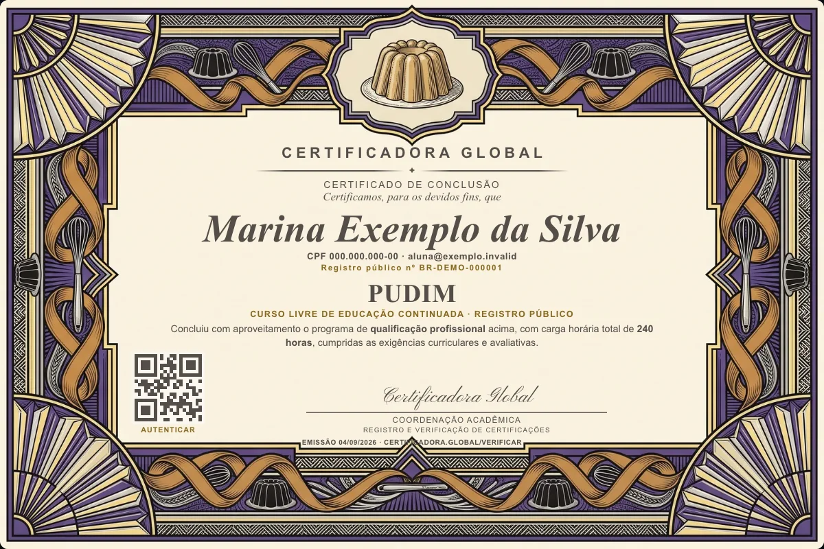 Capa do curso Pudim