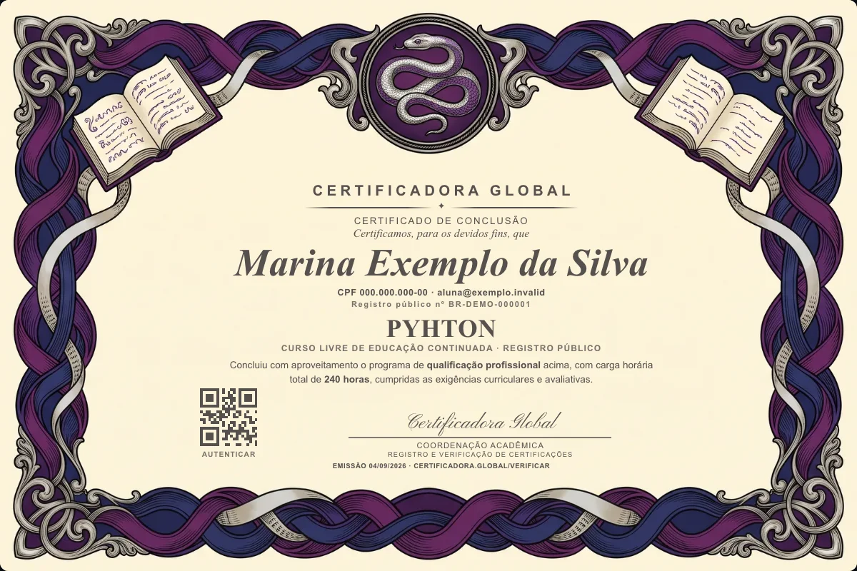 Capa do curso Pyhton