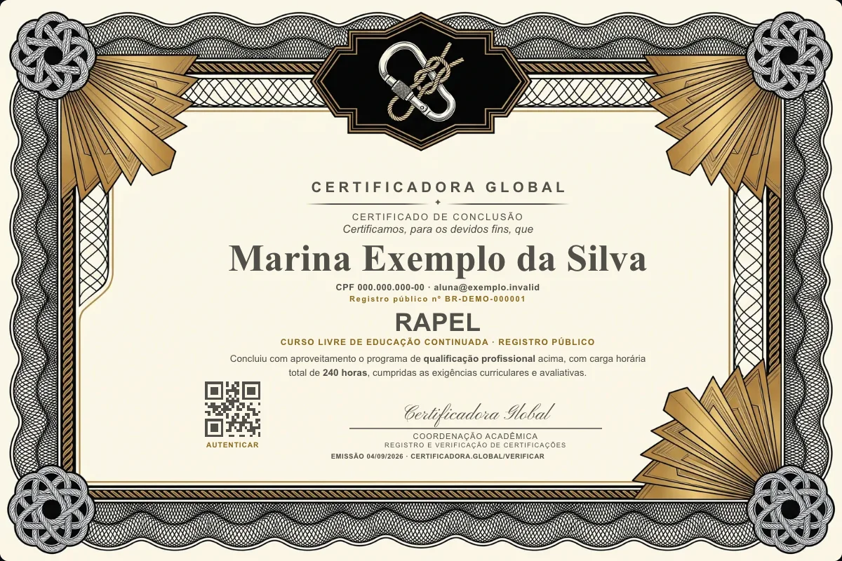 Capa do curso Rapel