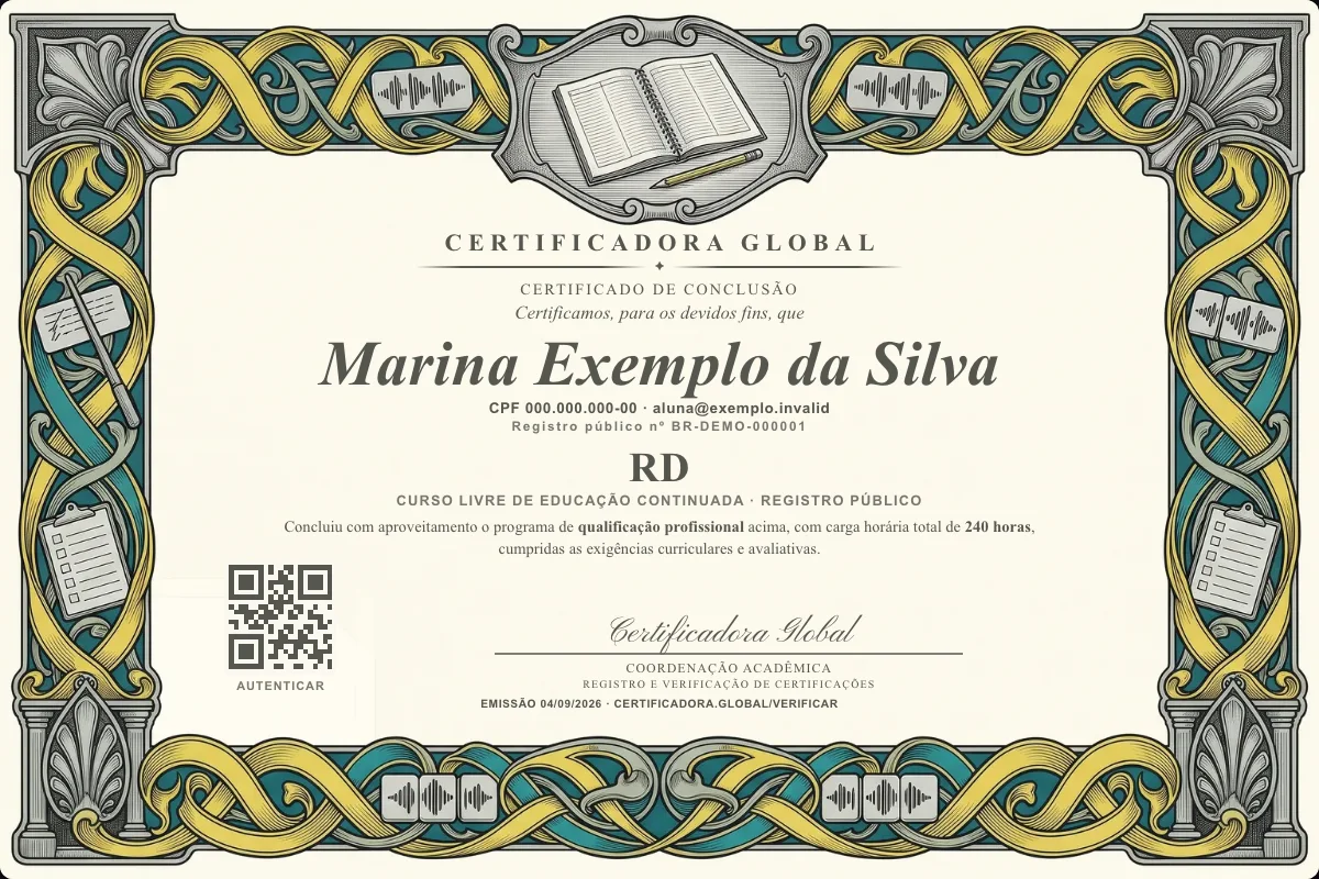 Capa do curso Rd