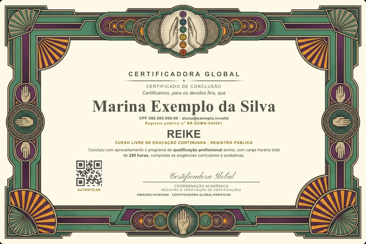 Capa do curso Reike