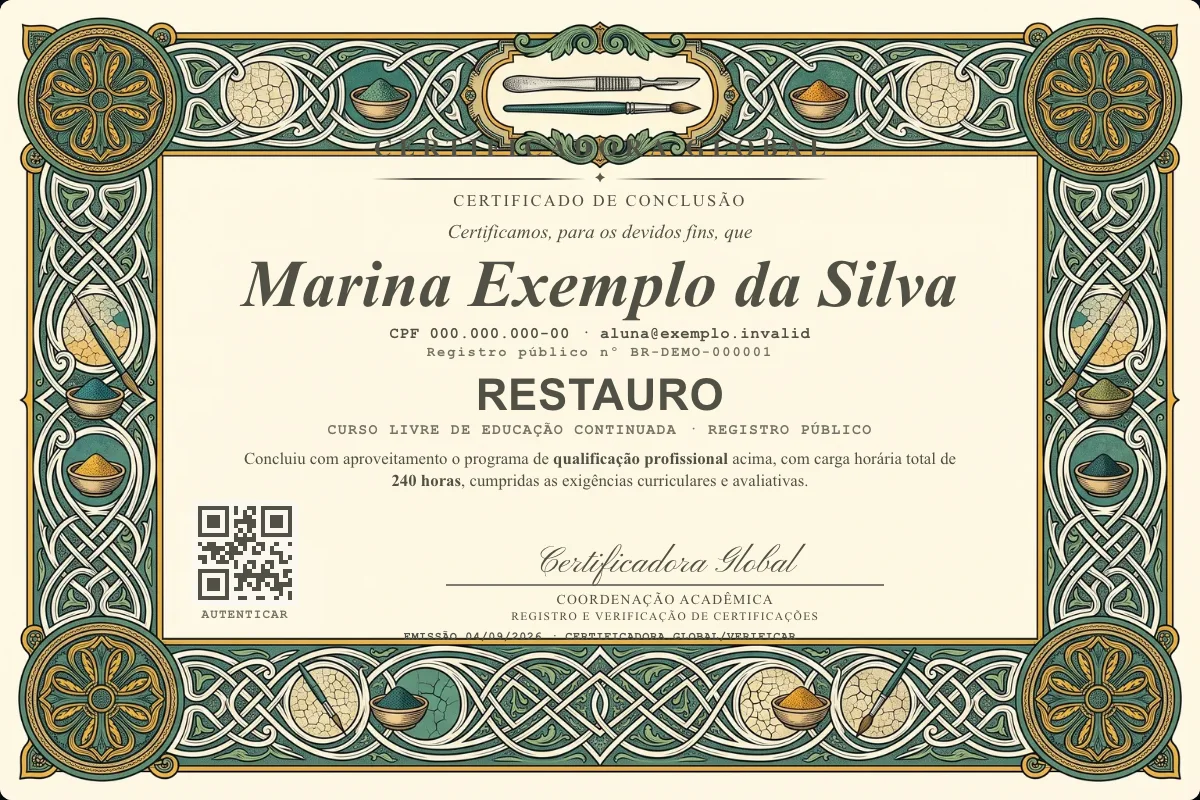 Capa do curso Restauro