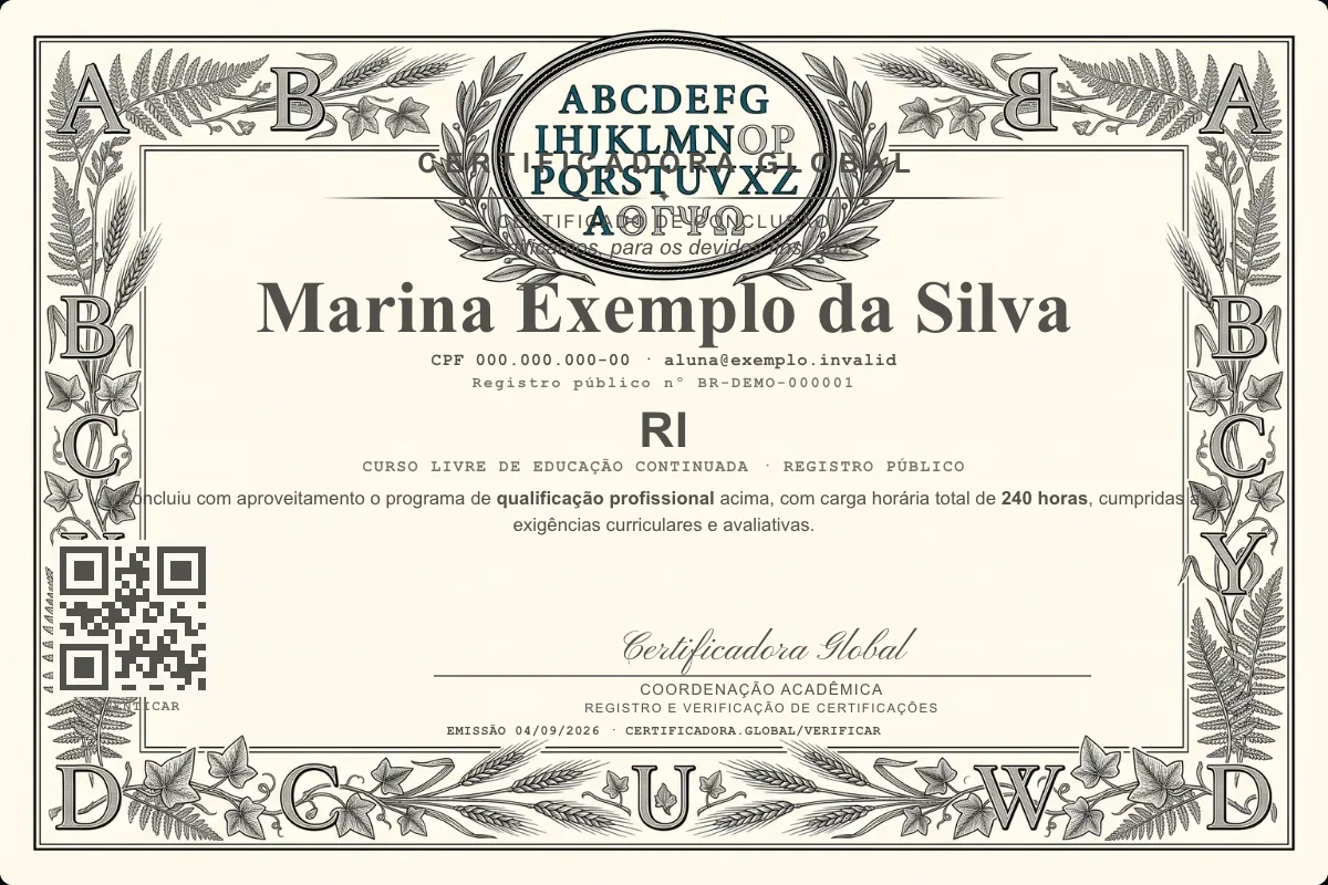 Capa do curso Ri