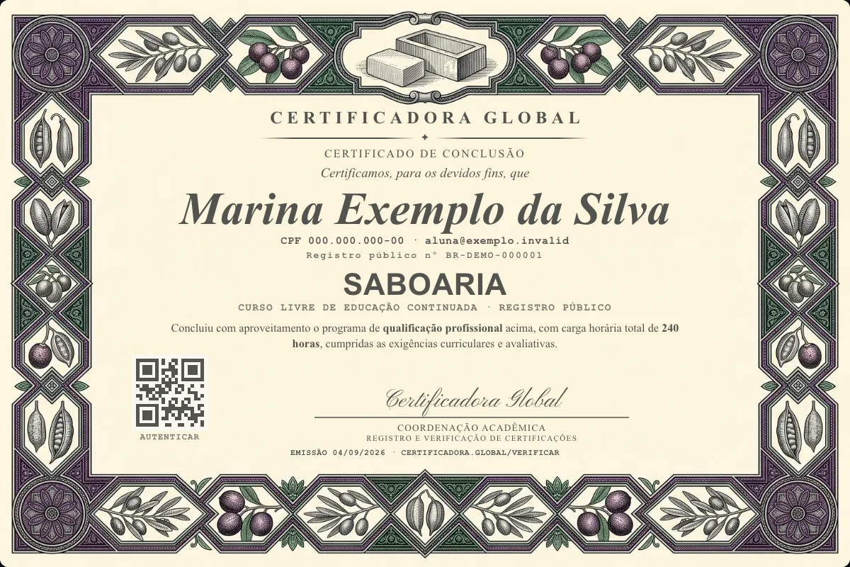 Capa do curso Saboaria