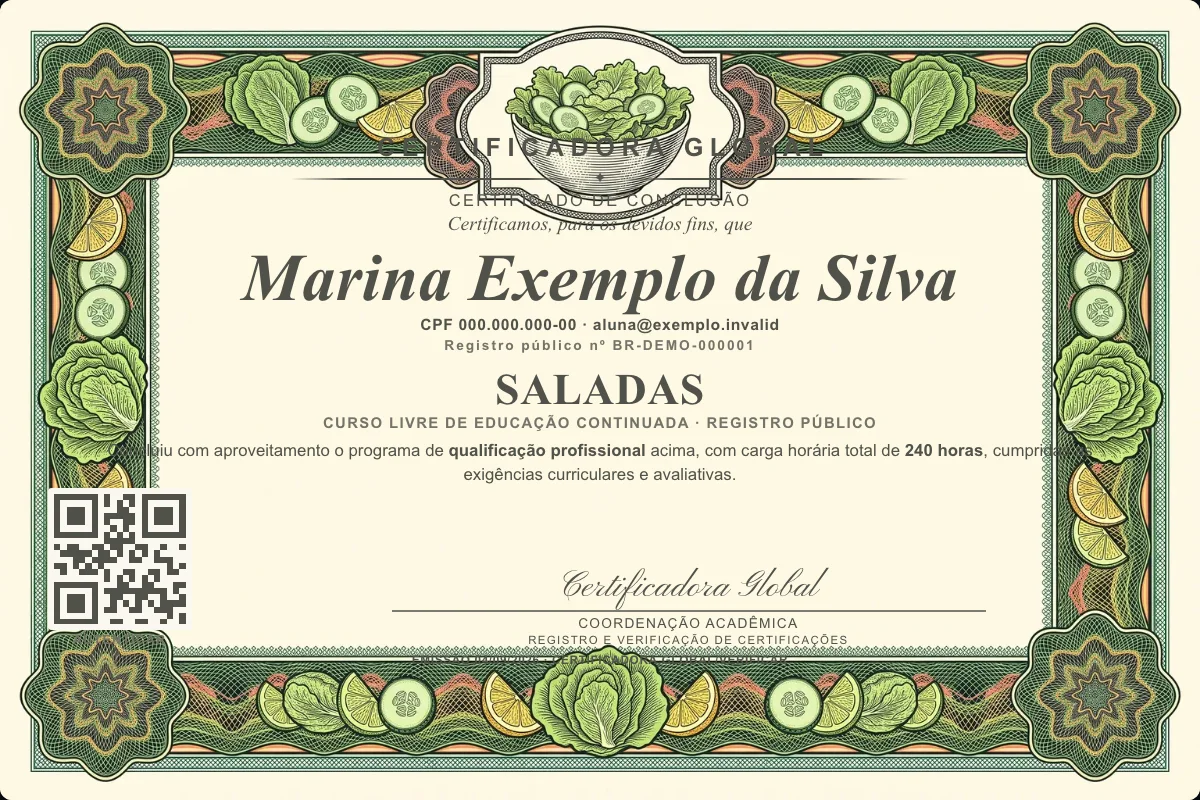 Capa do curso Saladas