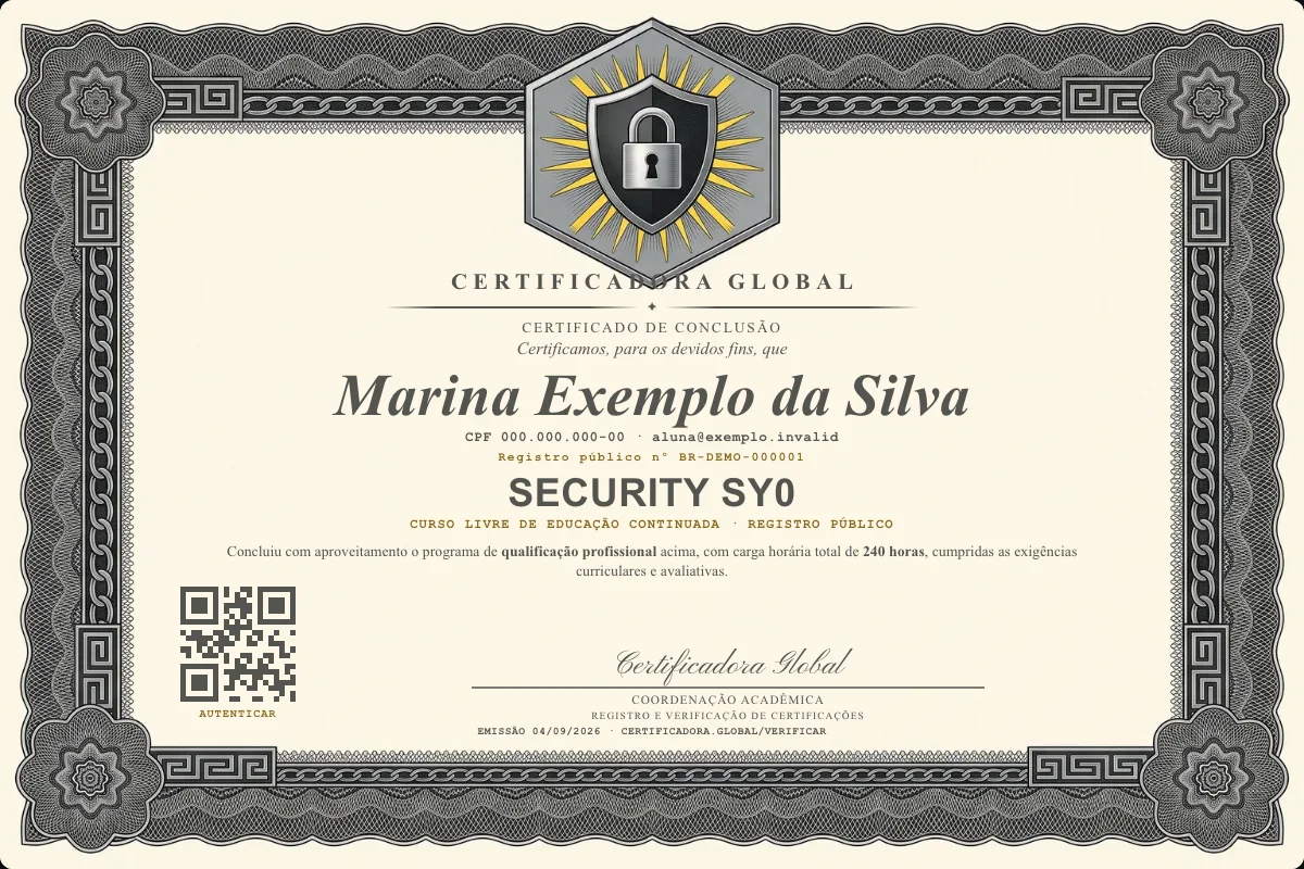 Capa do curso Security Sy0