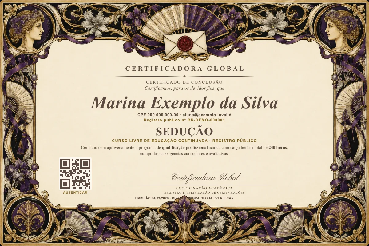 Capa do curso Sedução