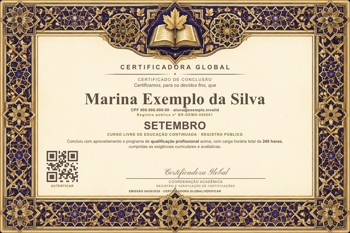 Capa do curso Setembro