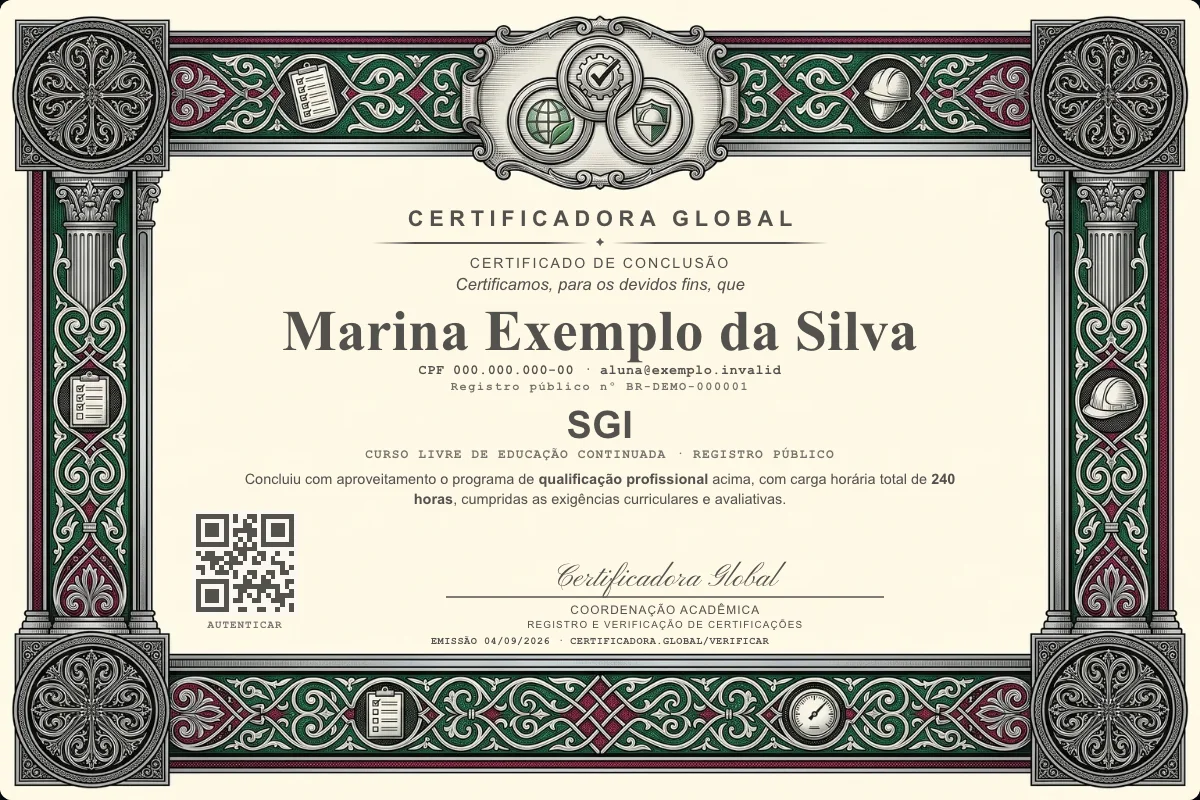Capa do curso Sgi