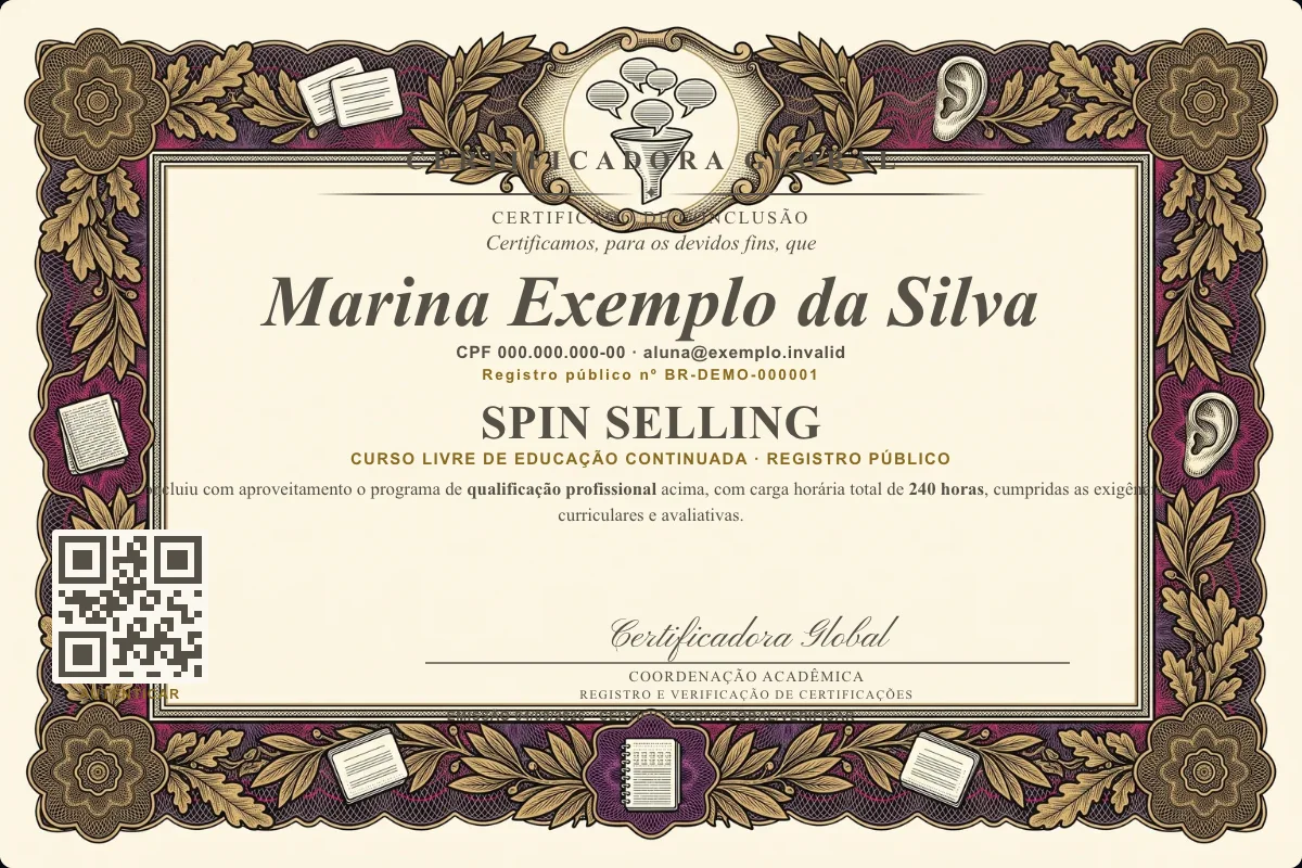 Capa do curso Spin Selling