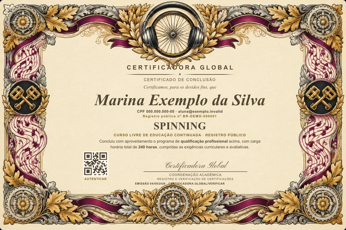 Capa do curso Spinning