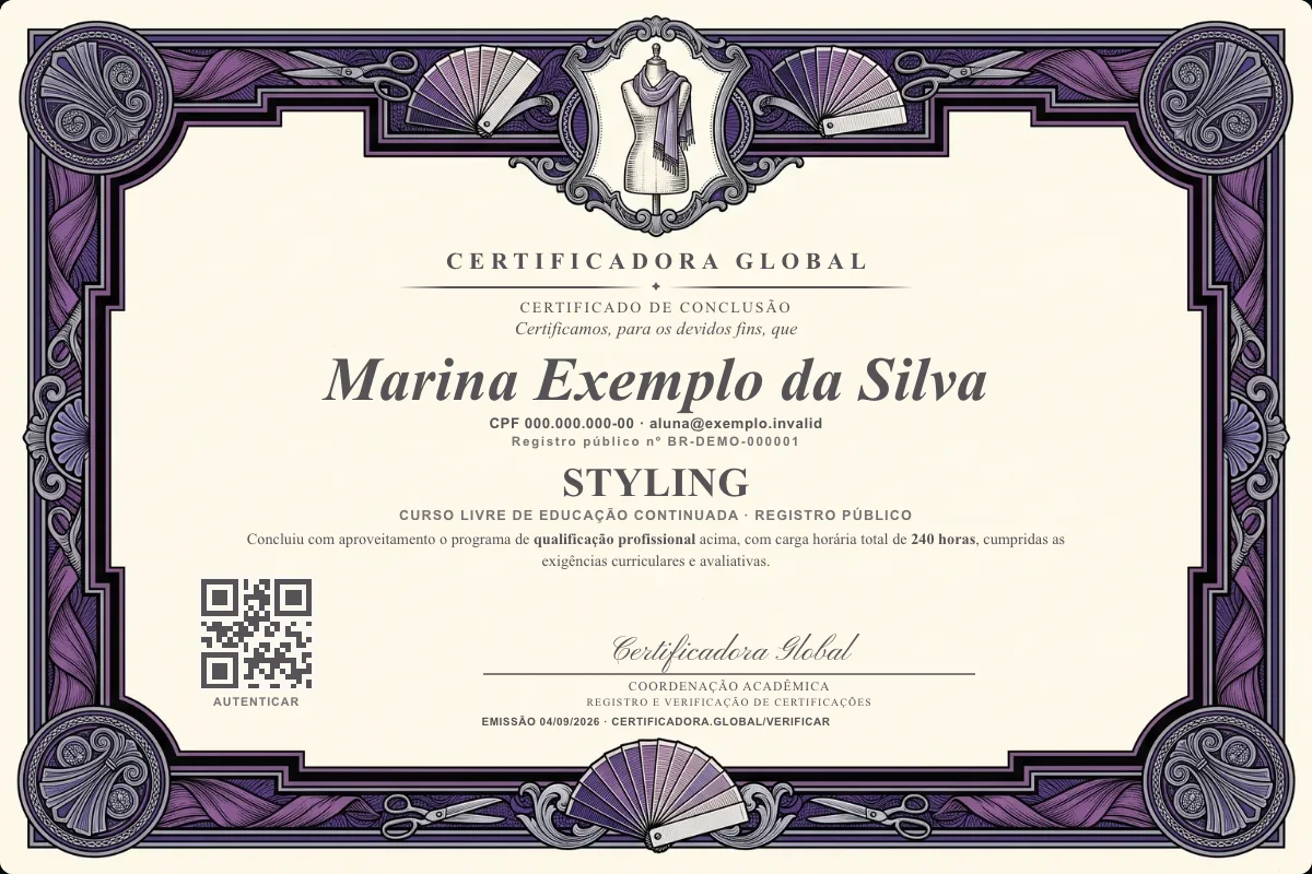 Capa do curso Styling