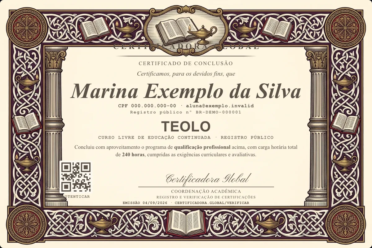 Capa do curso Teolo