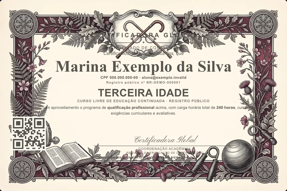 Capa do curso Terceira Idade