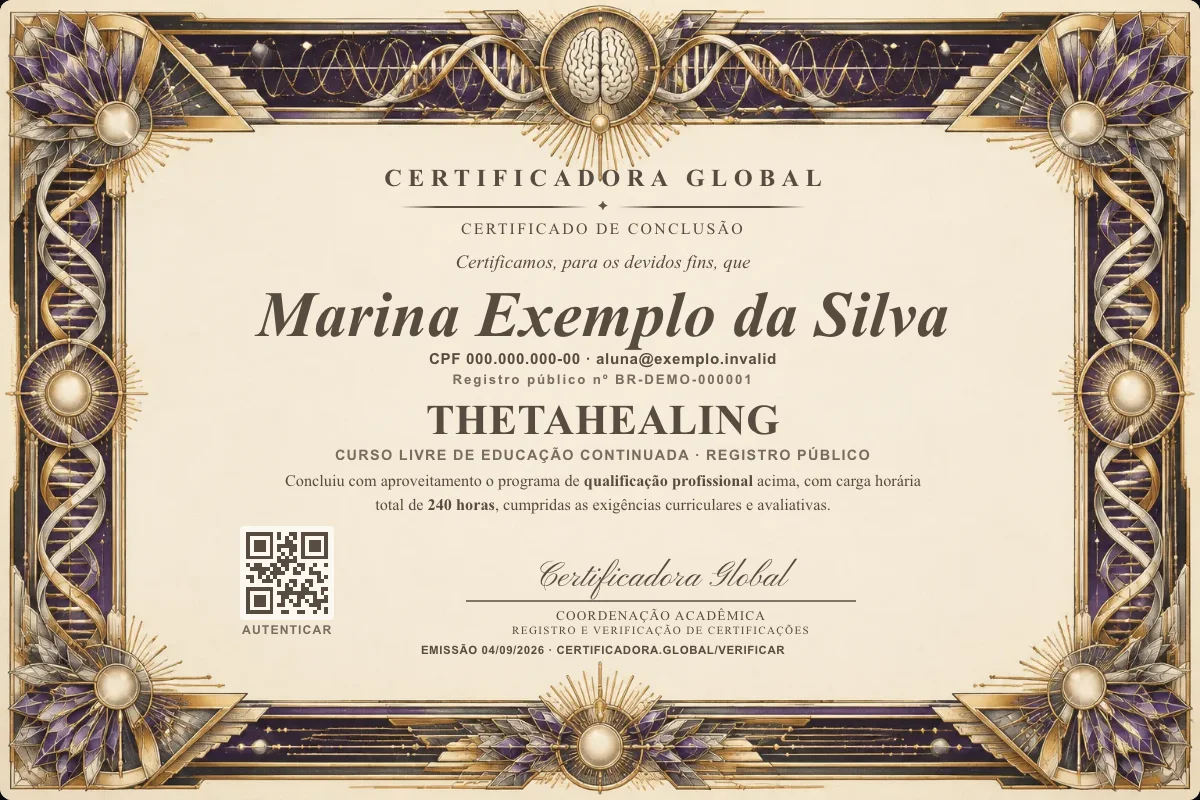 Capa do curso Thetahealing